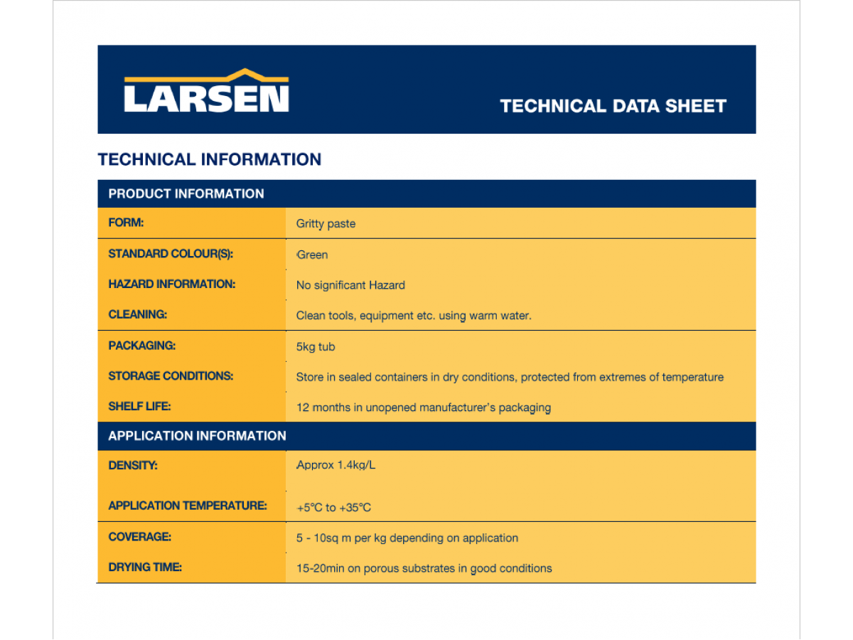 Larsen Primer Grip 3605KG Flooring Materials